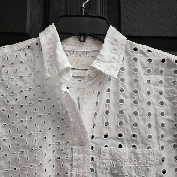 J. Crew Classic-Fit Shirt In Eyelet - Picture 7 of 10